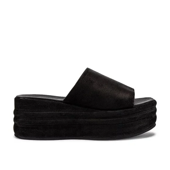 Free People Harbor Platform Sandal Color Black ReV - Picture 3 of 5